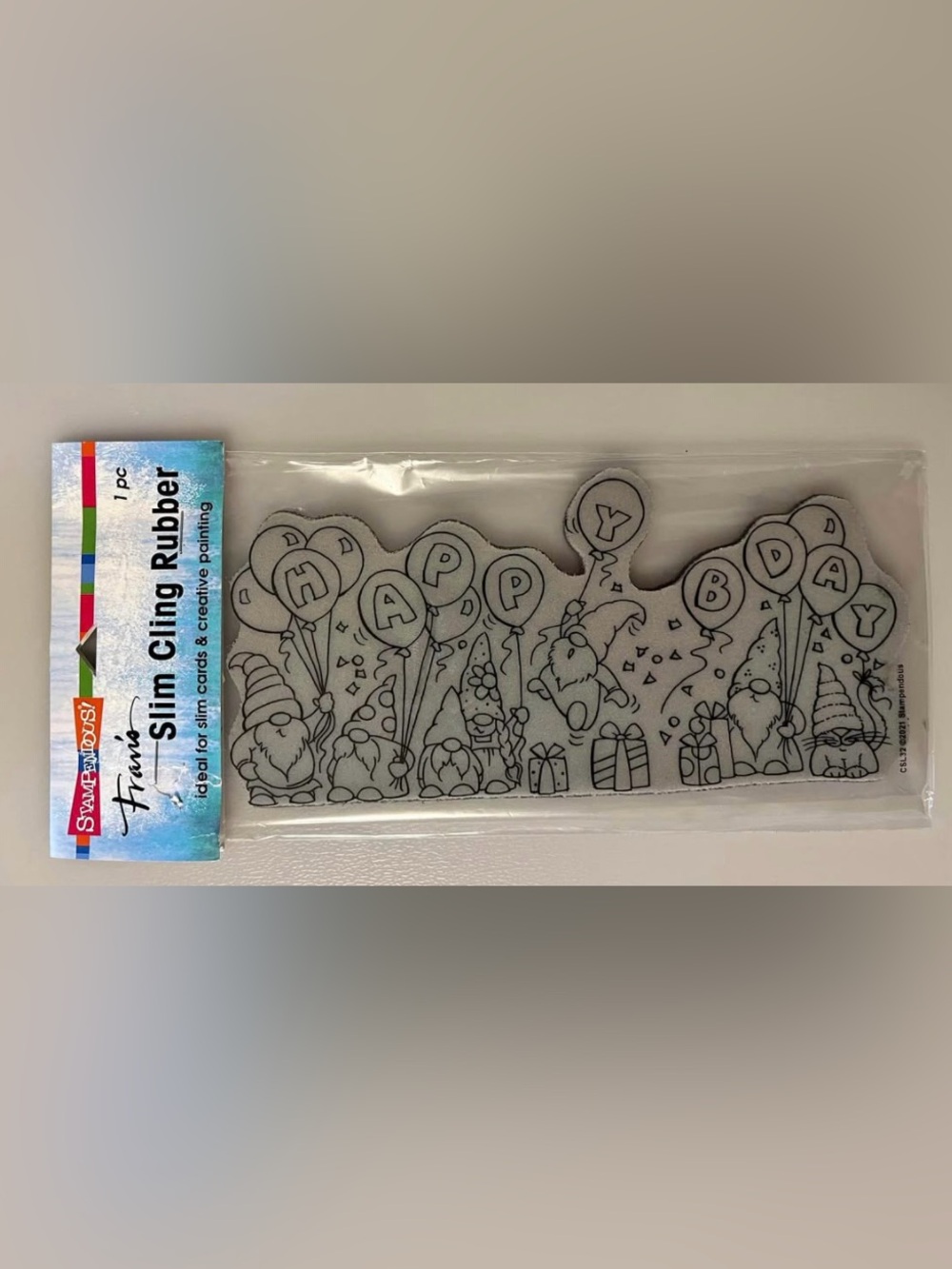 Stampendous Gnome Cling Rubber Stamp. Used once